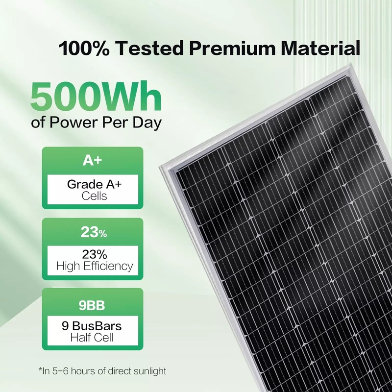 Ηλιακό πάνελ 12v 100w φορτιστή μπαταριών Μονό σπίτι εκτός δικτύου RV Camper πλοίο τροχόσπιτο