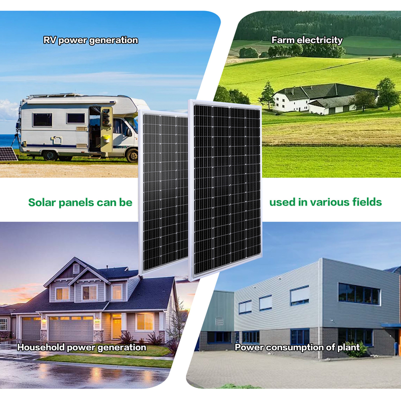 12v Ηλιακό Πίνακα 120w Μονο Off Grid Power Για RV Campervan Βάρκα Καραβάνι Μοτοσυκλέτα
