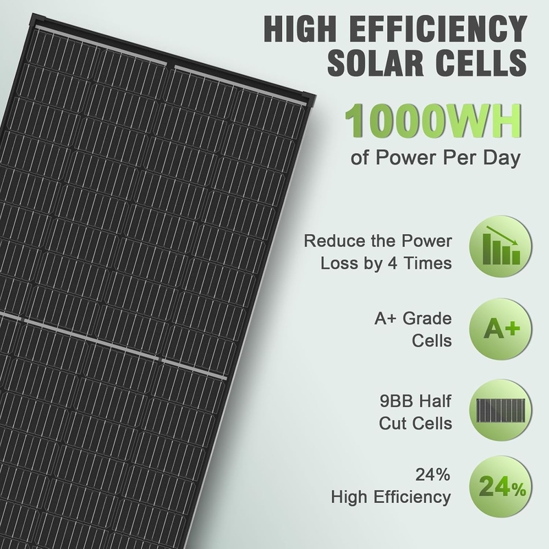 200w Ηλιακό Πίνακα Μονο Off Grid Power Για RV Campervan Βάρκα Καραβάνι Motorhome Uk