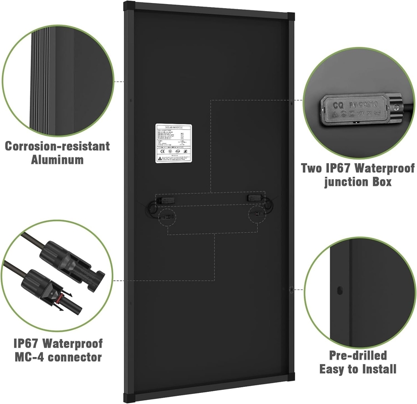200w Ηλιακό Πίνακα Μονο Off Grid Power Για RV Campervan Βάρκα Καραβάνι Motorhome Uk