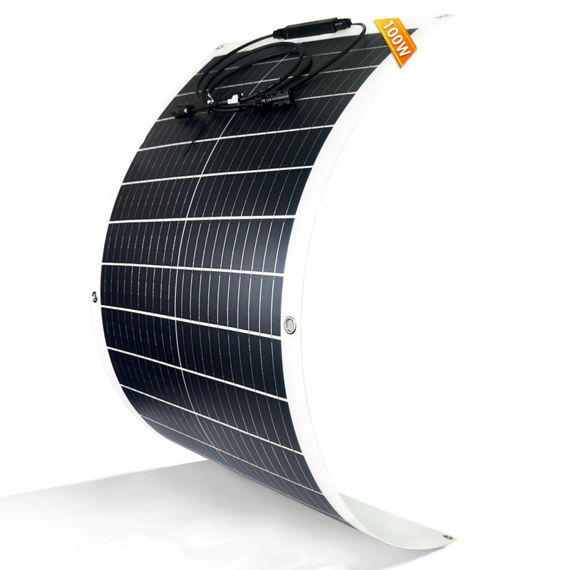 Ελαστικό ηλιακό πάνελ 100w 12v για τροχόσπιτο RV καμπίνα βάρκας σπίτι τροχόσπιτο βαν Shed Uk