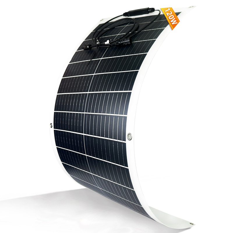 120w Ευέλικτο Ηλιακό Πίνακα 12v Μονό μπαταρία Για RV Βάρκα Ναυτικό Καραβάνι Καραβάνι
