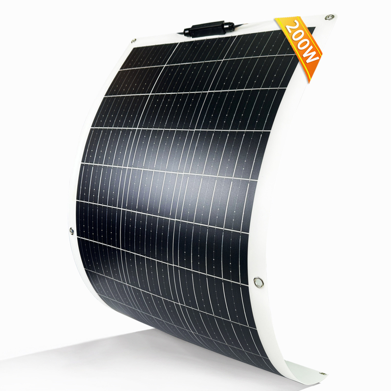 200w Ευέλικτο Ηλιακό Πίνακα 12v Μονό μπαταρία Για Καραβάνι RV Βάρκα Camper Van Shed